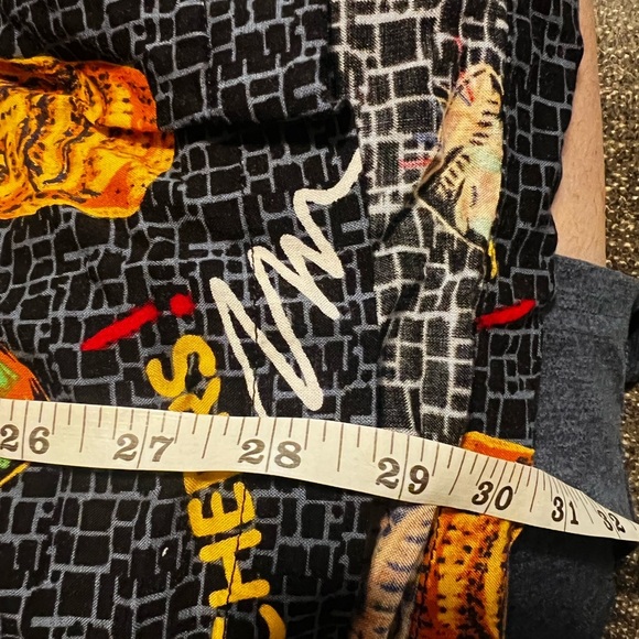 Vintage Y2K 90s Utility Cheers Tiki Allover Print Button Down Shirt - Picture 8 of 9